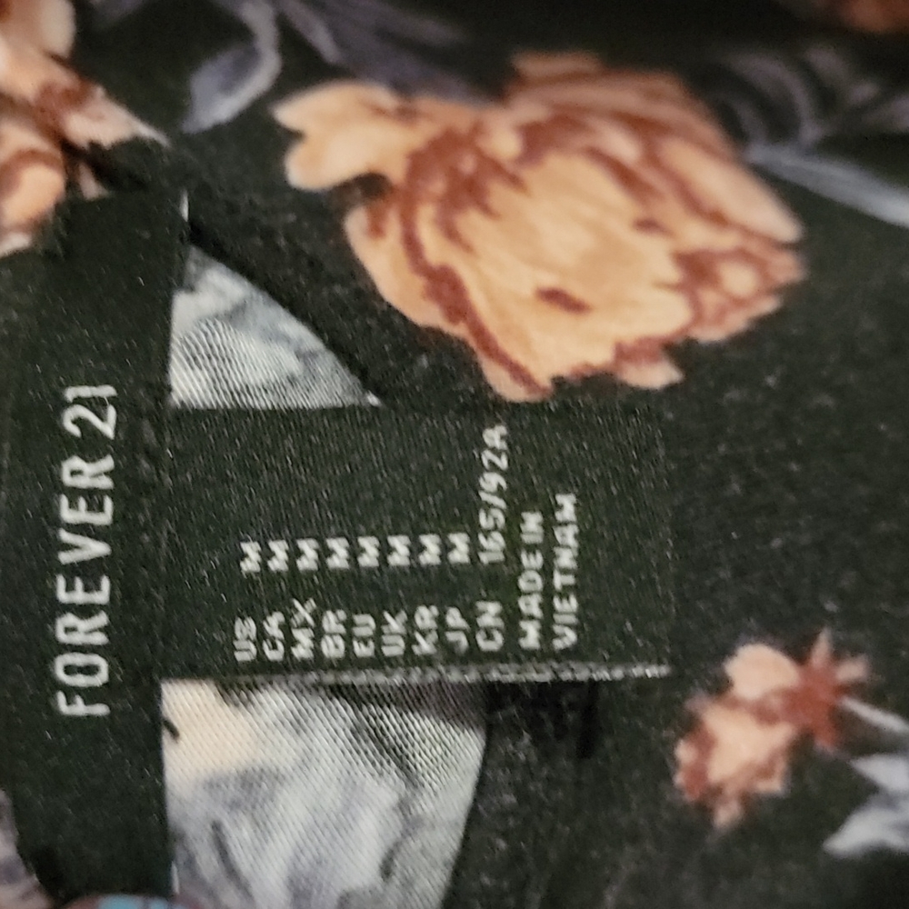 HP🎉 ✨ Forever 21 Peony Print Casual Dress - Size M - Picture 9 of 9